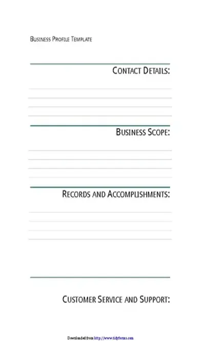 Business Profile Template 1