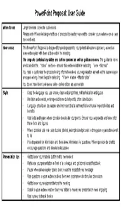 Business Proposal Presentation Template