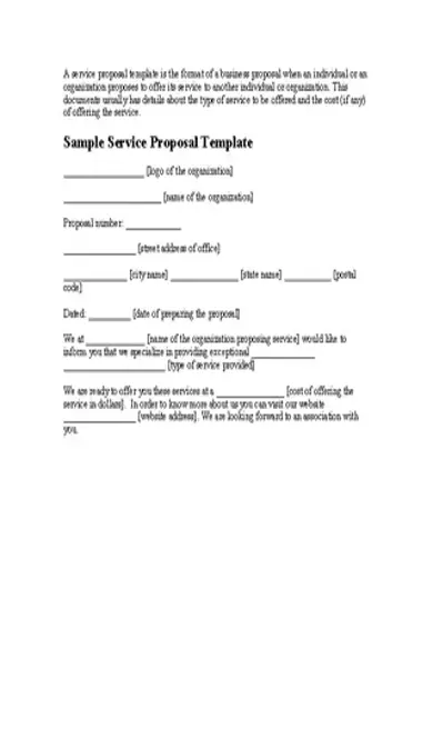 Business Service Proposal Template