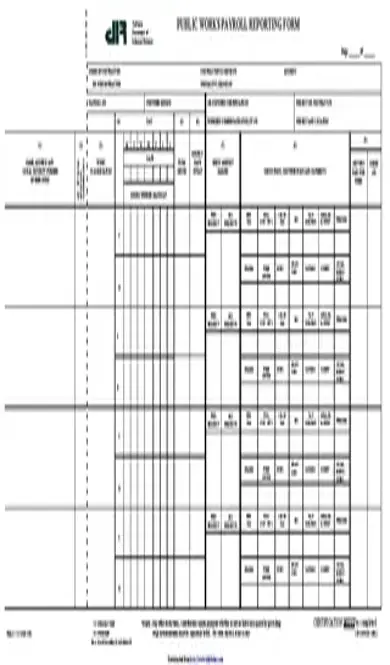 California Public Works Payroll Reporting Form