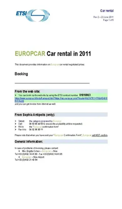 Car Rental Invoice Template