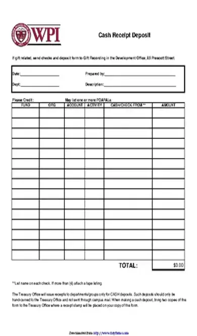 Cash Receipt Template 2