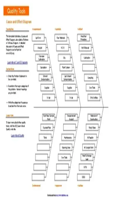 Cause And Effect Diagram Template