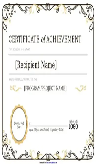 Certificate Of Achievement 1