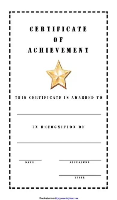 Certificate Of Achievement 2