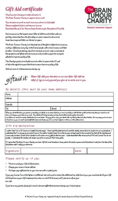 Charity Donation Certificate Template