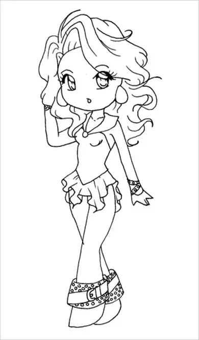 Cheerleader Chibi Template