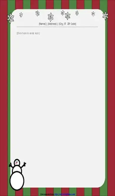 Christmas Letterhead Template 1