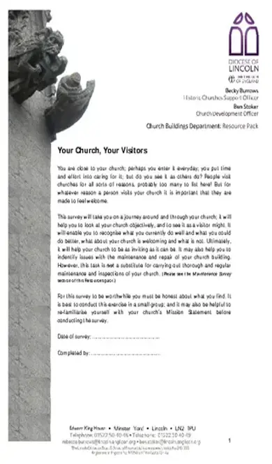 Church Visitors Survey Report Template