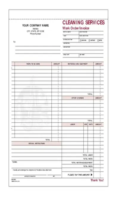 Cleaning Company Invoice Template