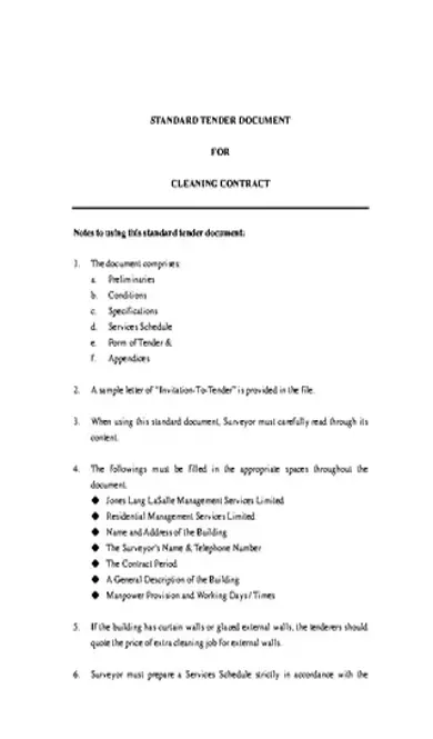 Cleaning Contract Proposal Template