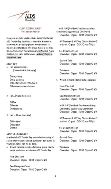 Client Feedback Survey Template