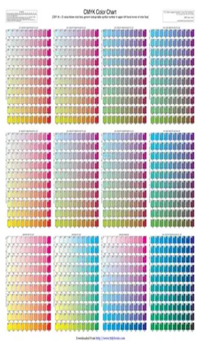 Cmyk Color Chart