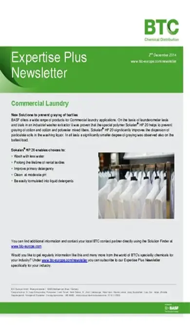 Commercial Laundry Newsletter