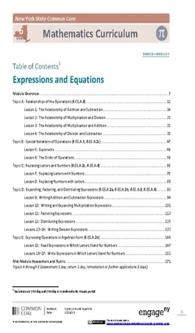 Common Core Math Sheet Template