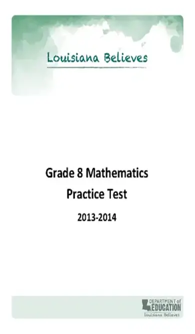 Common Core Practice Sheet Template