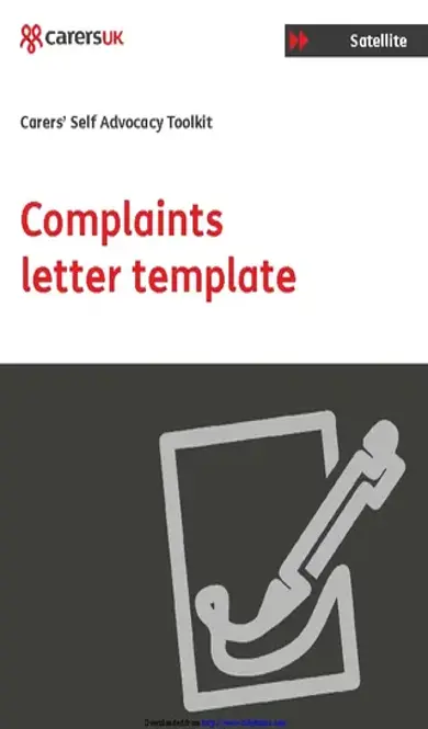 Complaint Letter Sample