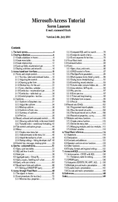 Complete Microsoft Access Tutorial Pdf Doc