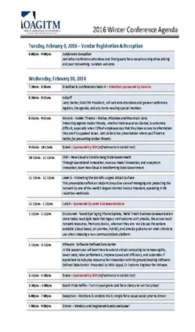 Conference Agenda Template