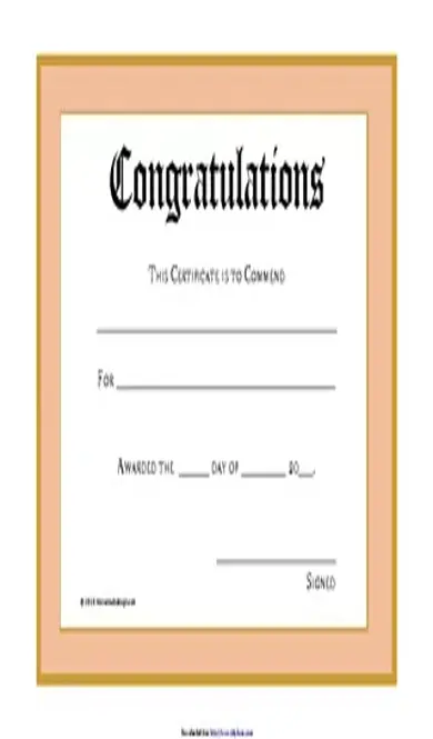 Congratulations Certificate 1