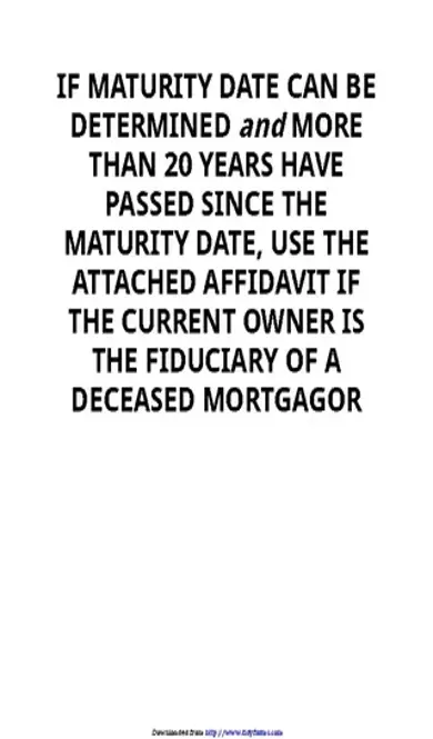 Connecticut Affidavit Fiduciary For Deceased Mortgagor Form