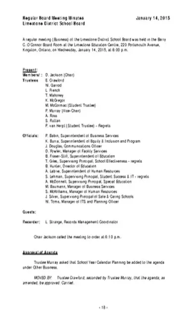 Construction Board Meeting Minutes Template