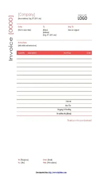 Construction Invoice Template