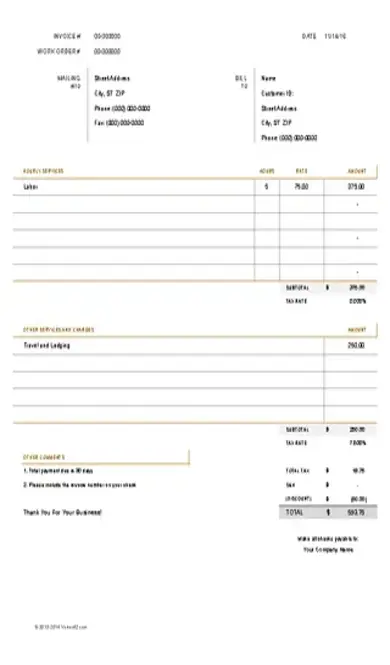 Consultant Invoice