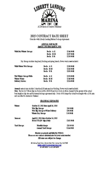 Contractor Rate Sheet Template