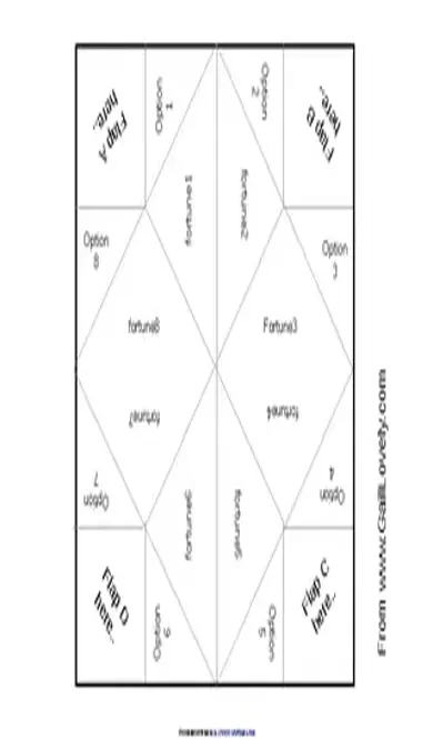 Cootie Catcher Template 3