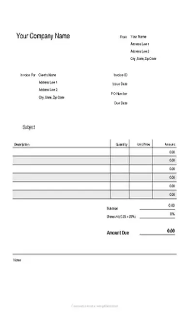 Corporate Invoice Template