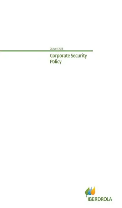 Corporate Security Policy Template