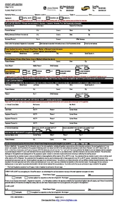 Corporation Credit Application Form