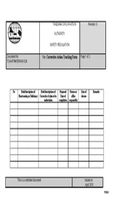 Corrective Action Tracking Template1