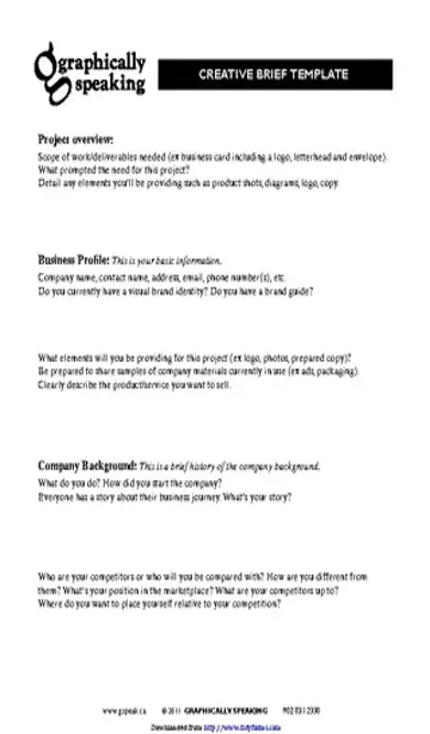 Creative Brief Template 2