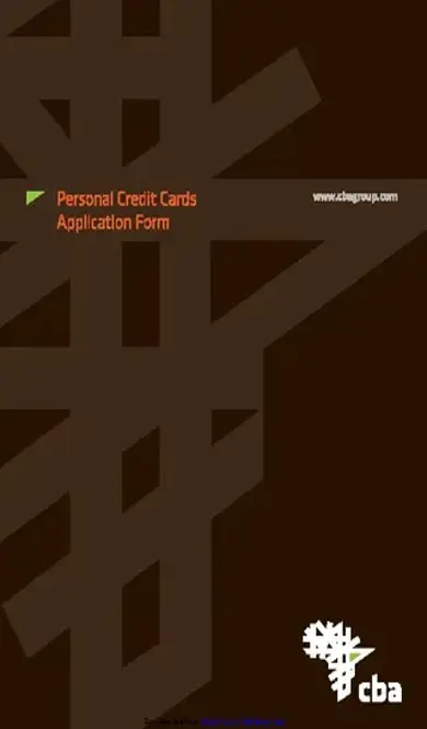 Credit Card Application Template 1