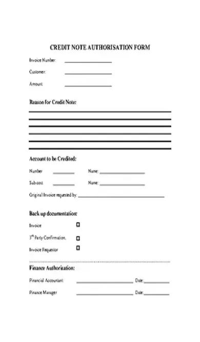 Credit Note Template