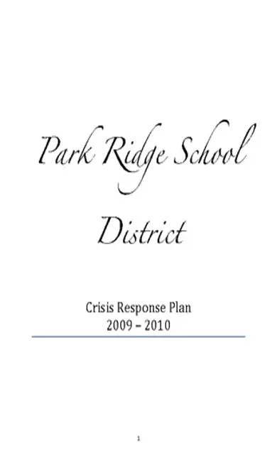 Crisis Response Plan Template