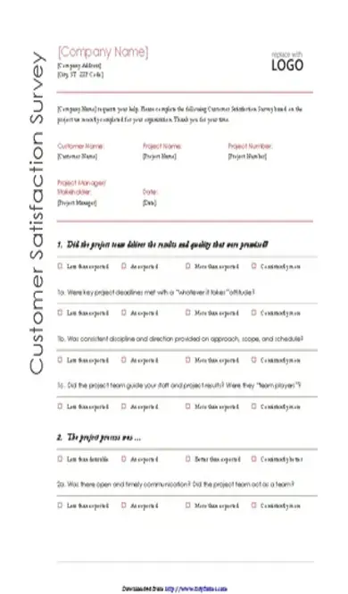 Customer Satisfaction Survey Template