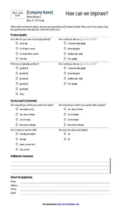 Customer Service Survey Template