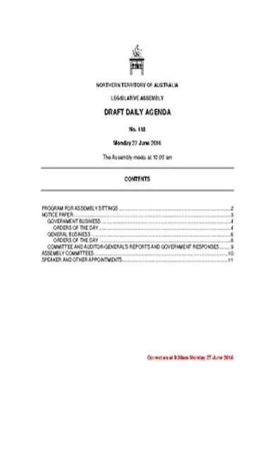 Daily Agenda Template