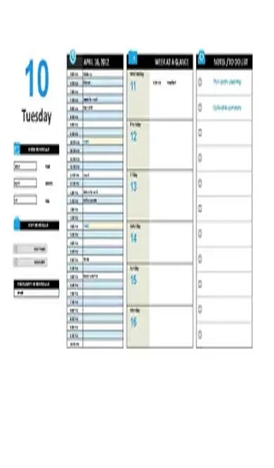 Daily Appointment Microsoft Calendar Template