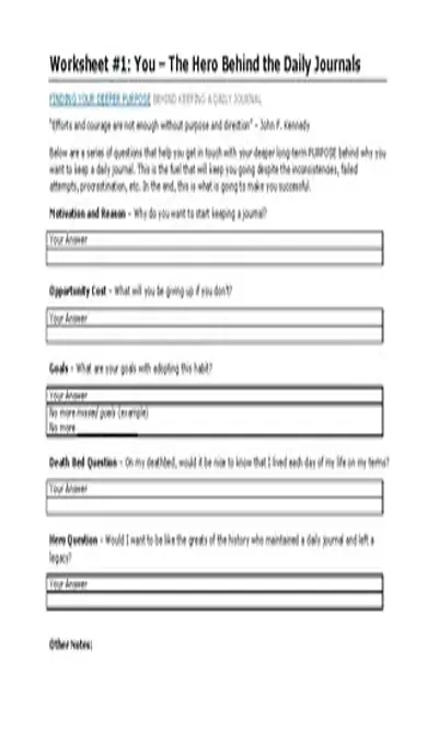 Daily Journal Template Microsoft Word