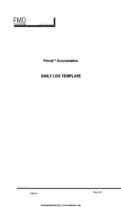 Daily Log Template