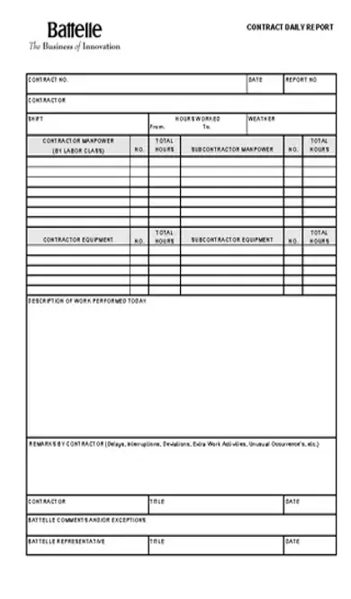 Daily Report Template