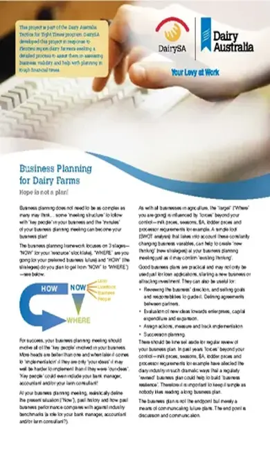 Dairy Farming Business Plan