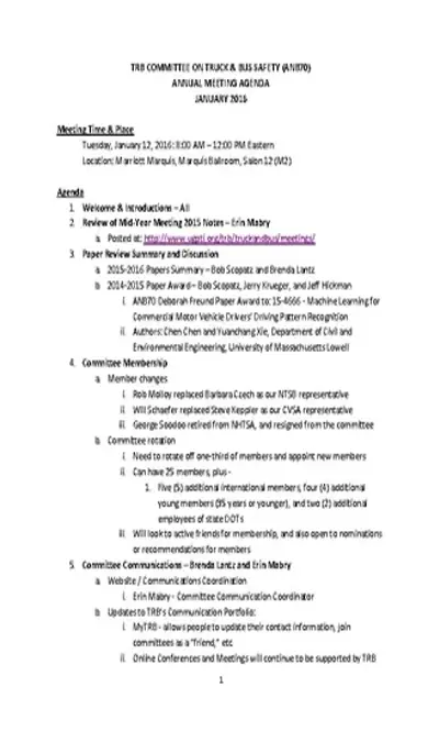 Data Safety Meeting Agenda Template