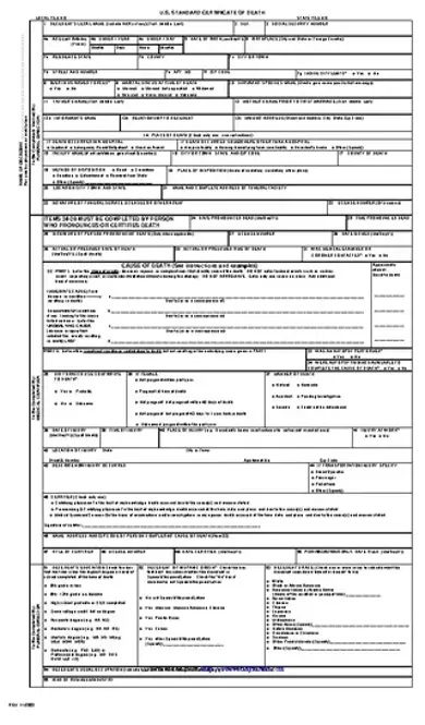 Death Certificate Form