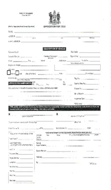 Delaware Application For Title Mv212