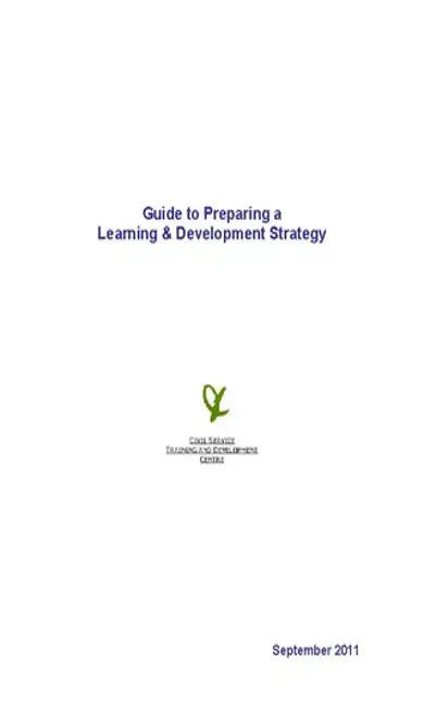 Development Training Strategy Pdf Format Template1